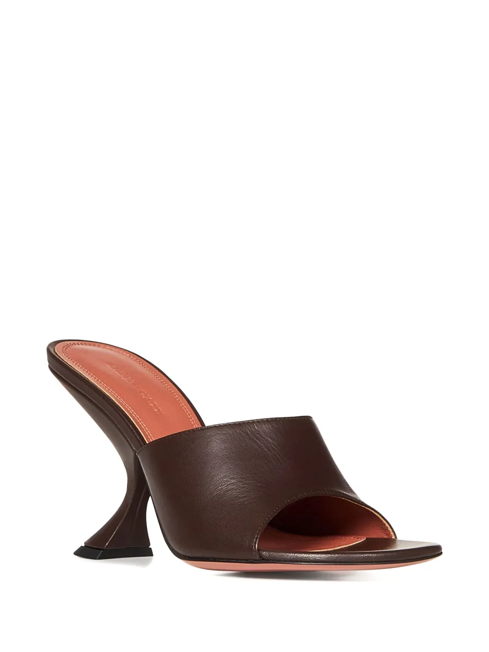 Amina Muaddi open-toe heeled pumps Brown