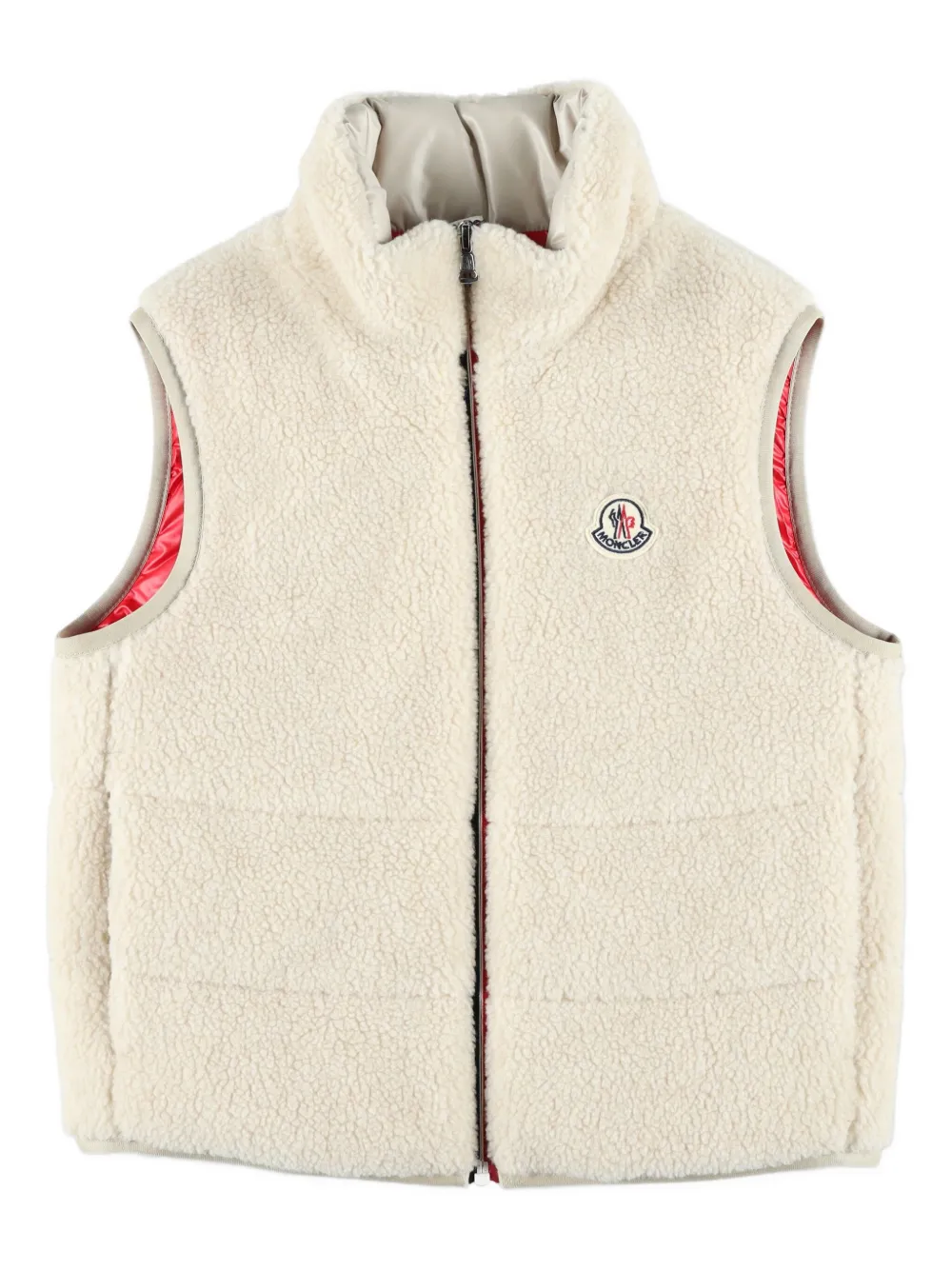 Moncler Enfant Gilet met logopatch Beige