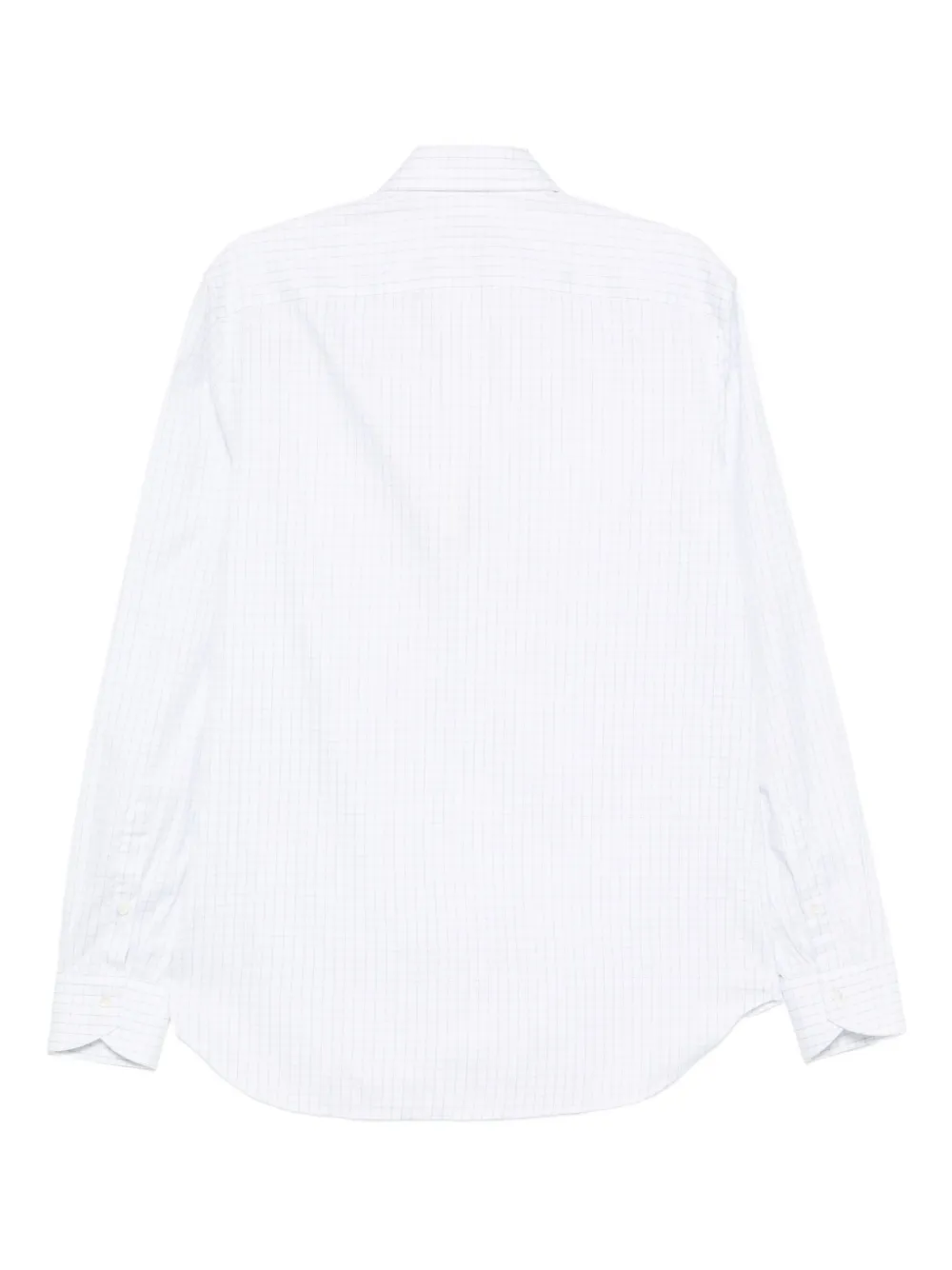 Canali Geruit katoenen overhemd - Wit