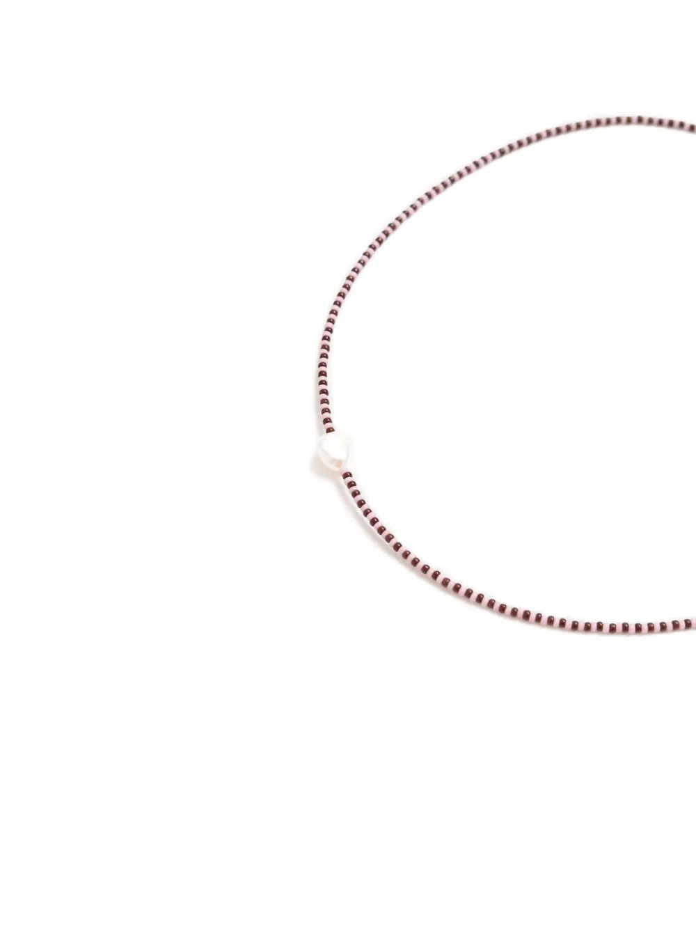 Santangelo Striped Pearl Necklace In Black