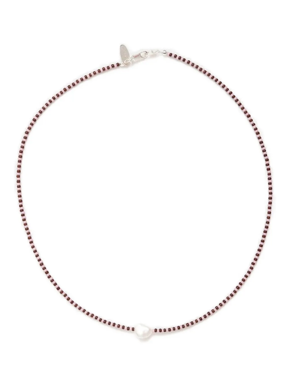 Santangelo Striped Pearl Necklace In Black