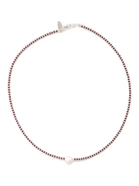 Santangelo striped pearl necklace