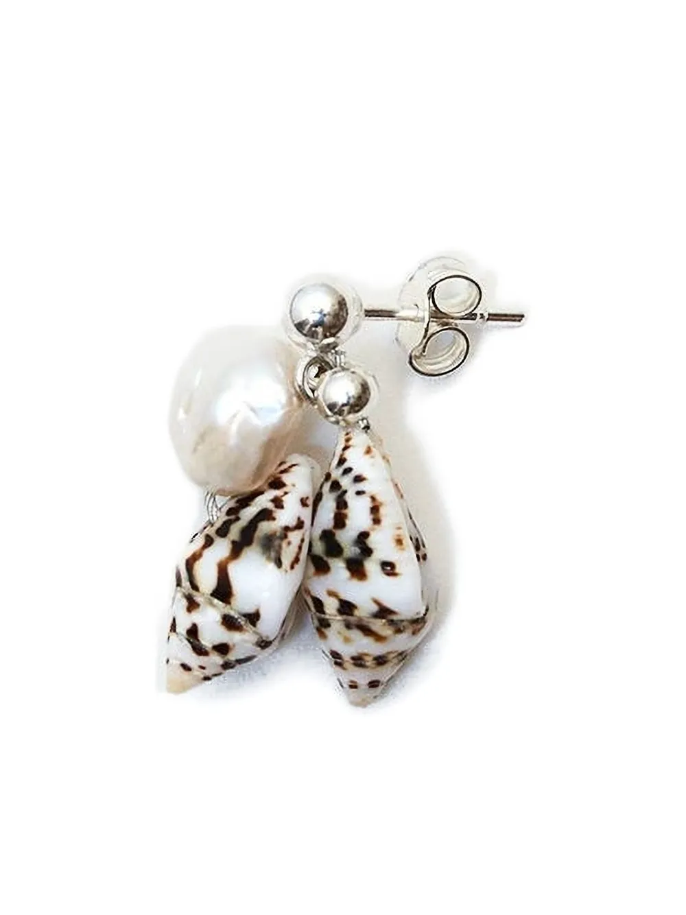 Santangelo Oorbellen met schelpen parel - Zilver