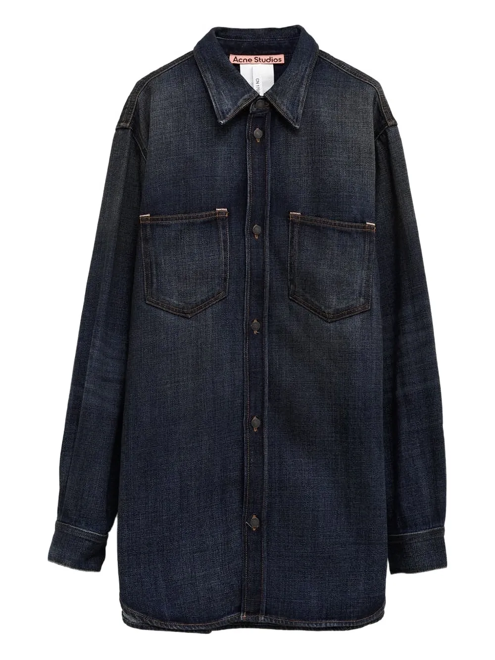 Acne Studios double-pocket denim shirt Blauw