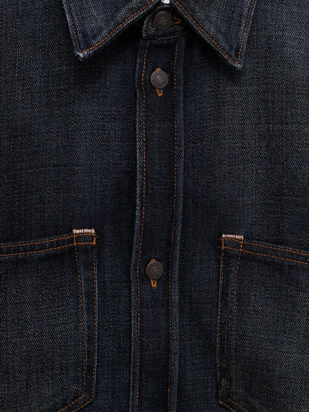 Acne Studios double-pocket denim shirt Blauw