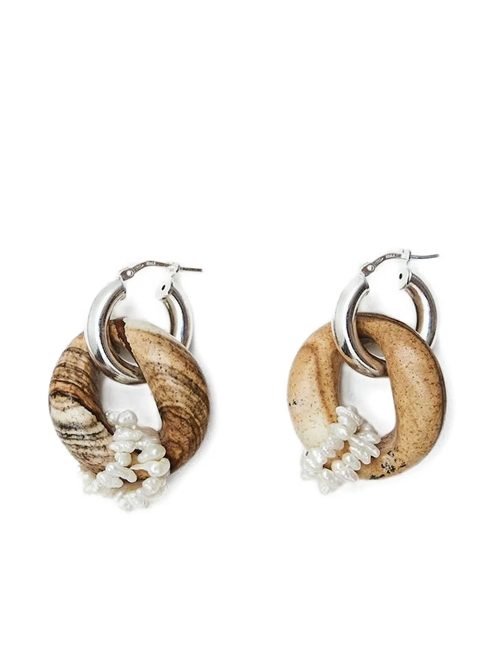 Santangelo Oorringen met parel - Zilver