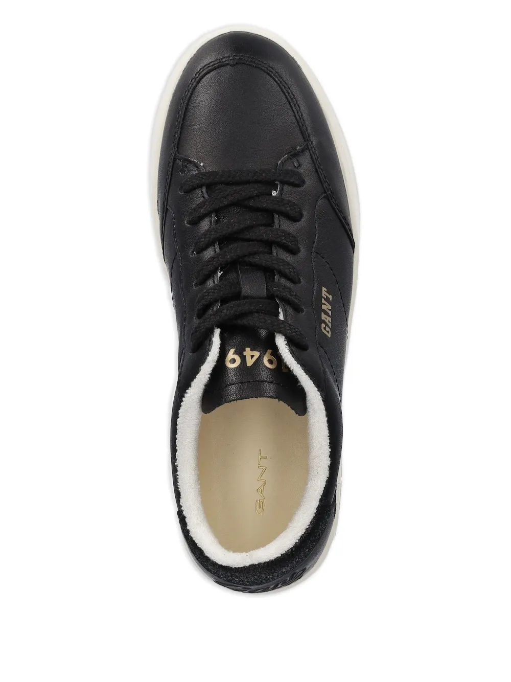 Gant leather glitter-panel sneakers Black