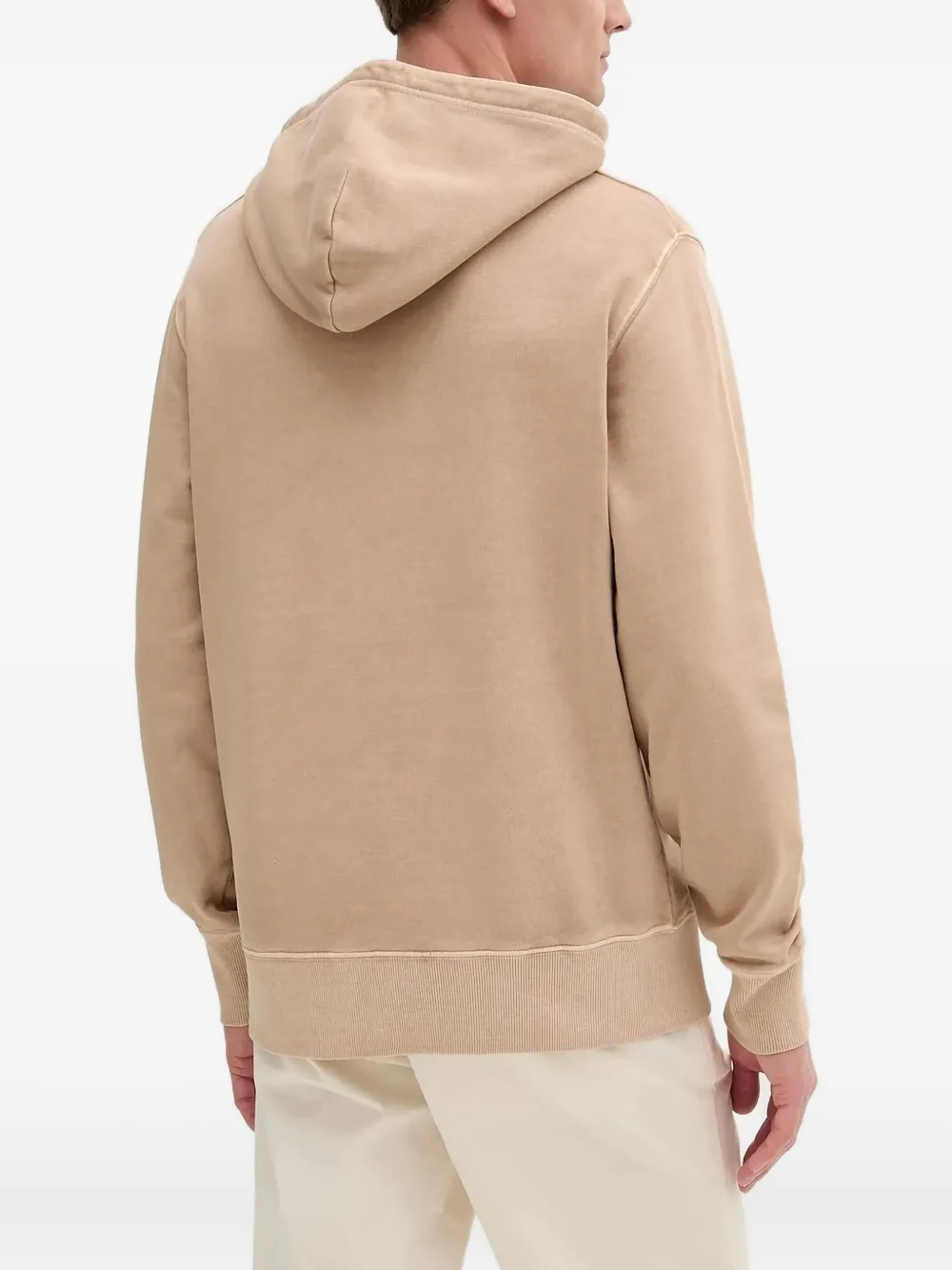 Gant logo-embroidered hoodie Beige