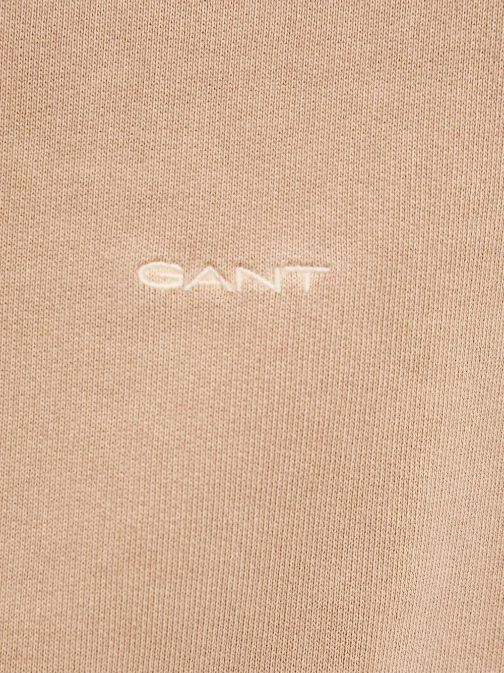 Gant logo-embroidered hoodie Beige