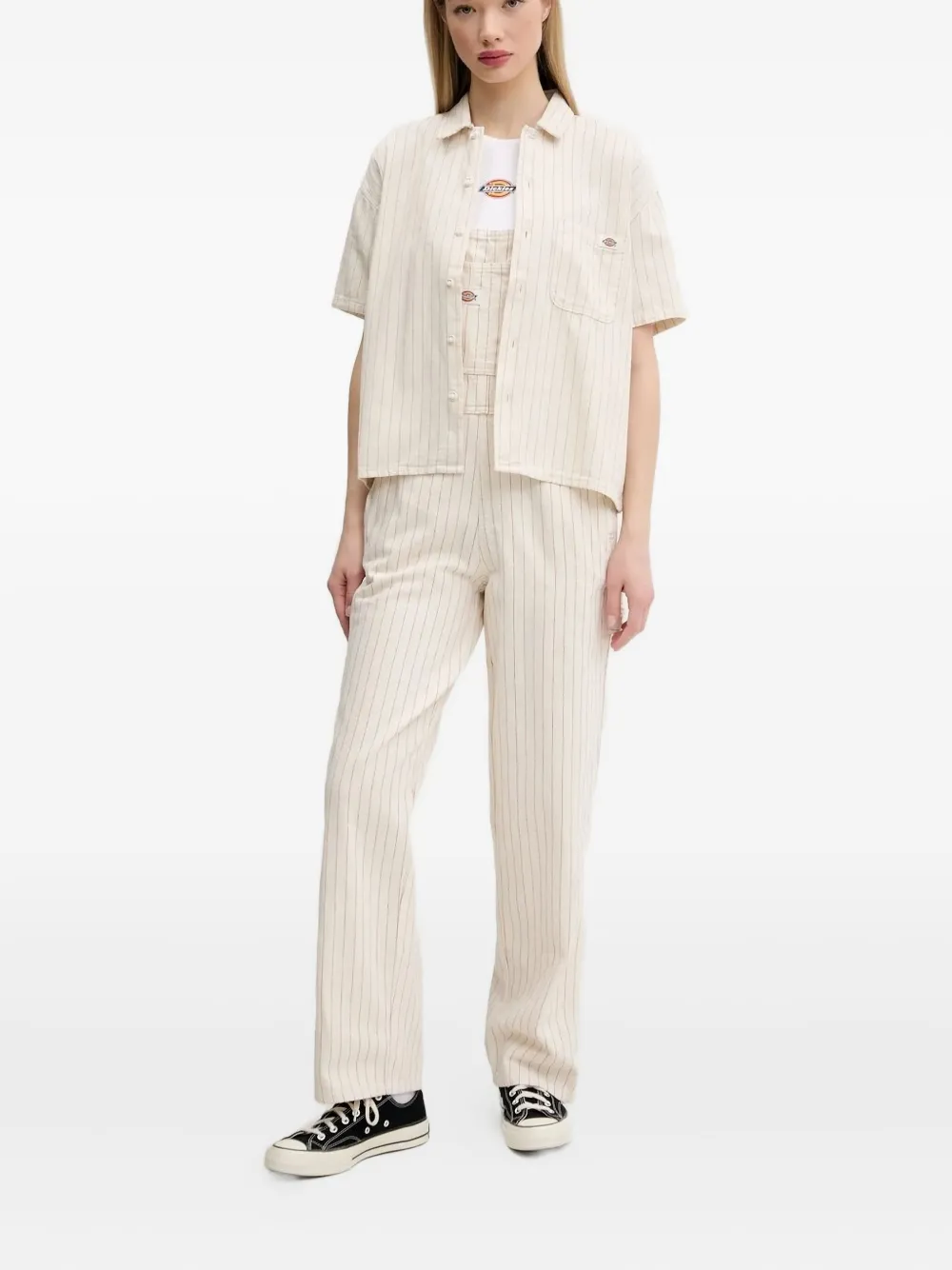 DICKIES pinstripe overall dungarees - ニュートラル DICKIES pinstripe overall dungarees - ニュートラル