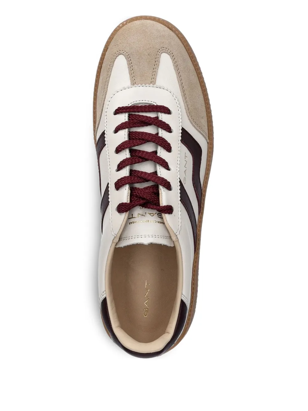 Gant Sneakers met leren vlakken - Beige