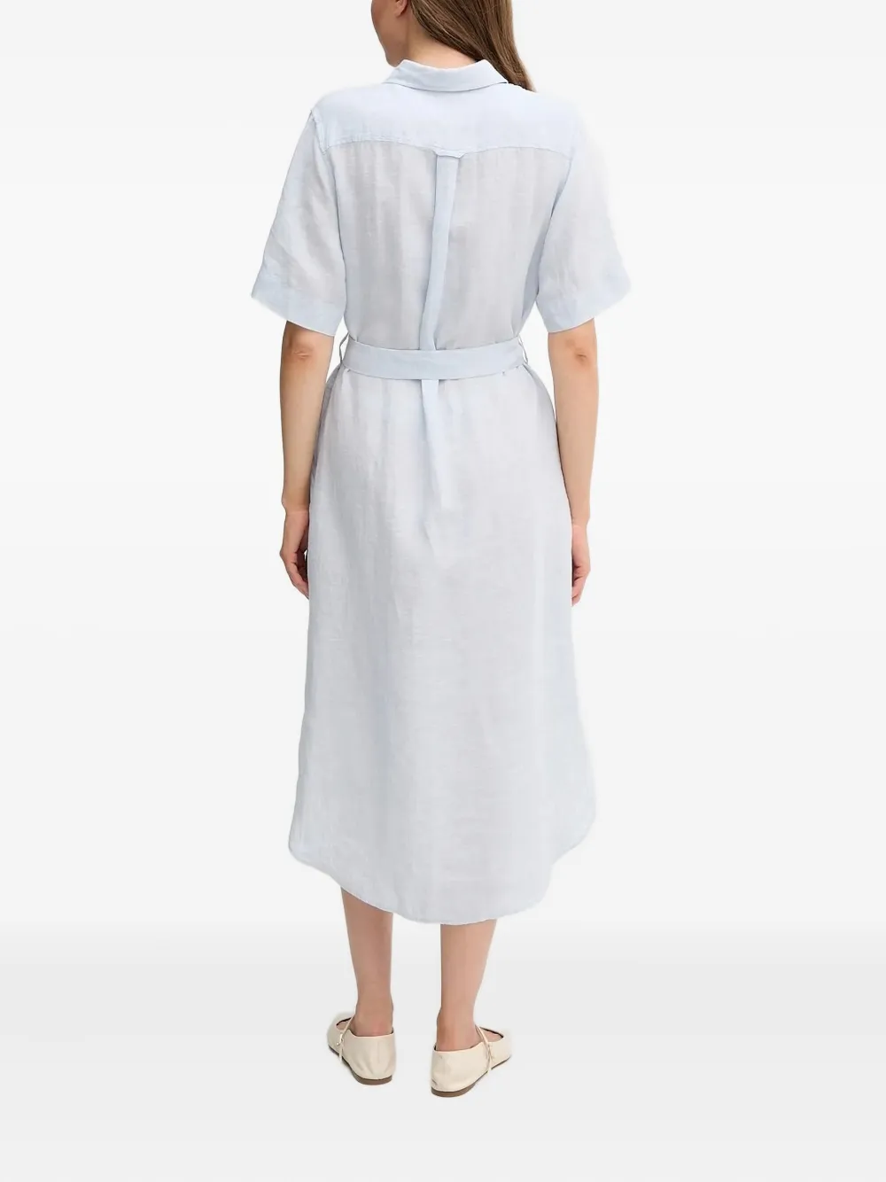 Gant Midi-jurk met ceintuur - Blauw
