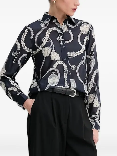 Gant rope-print long-sleeve shirt