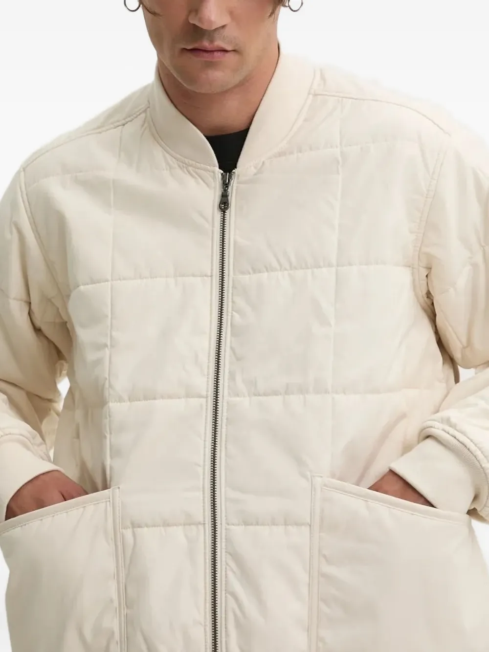 Dickies Scobey Quilted Bomber Jacket In White