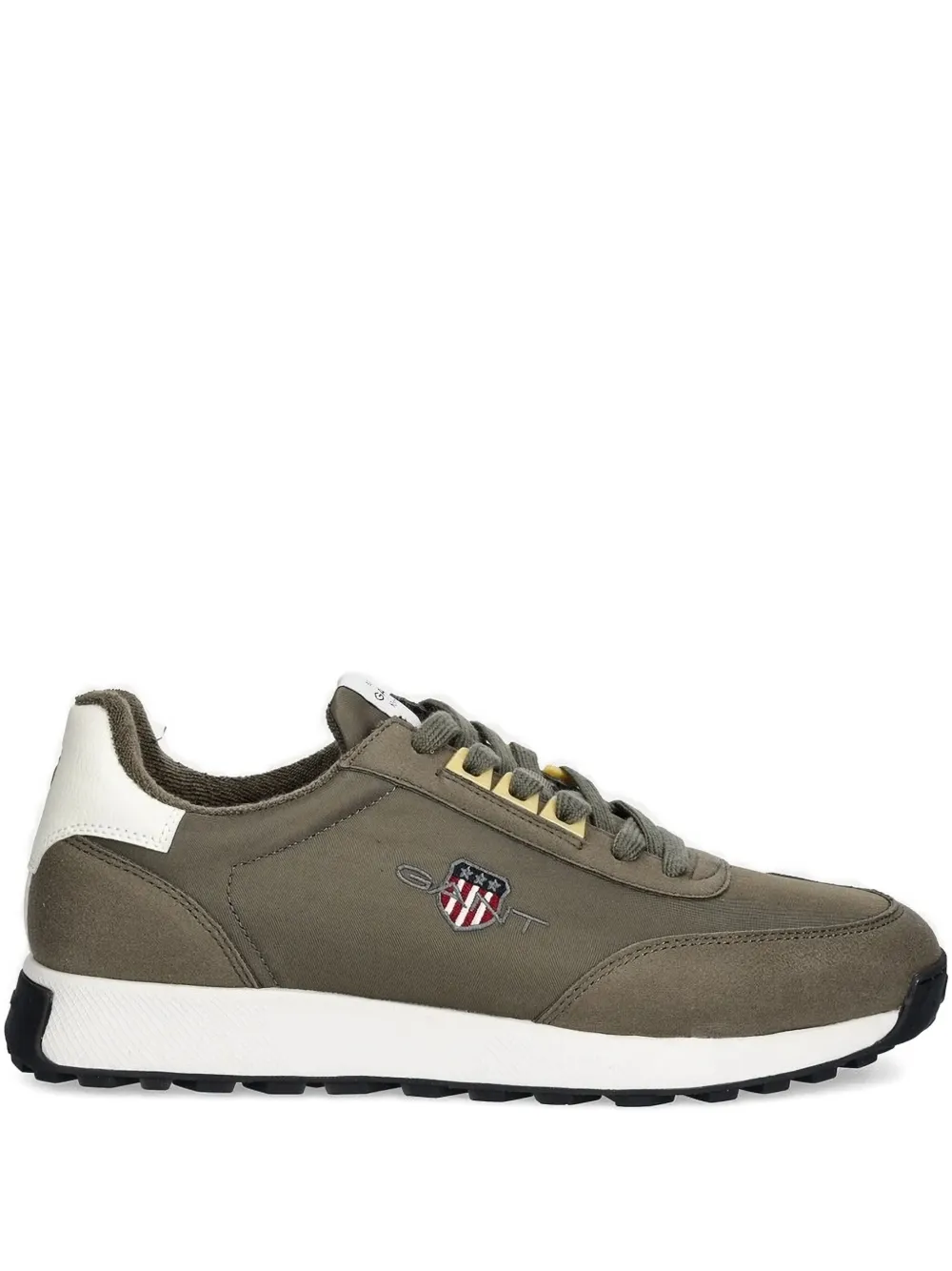 Gant logo-patch suede sneakers Green