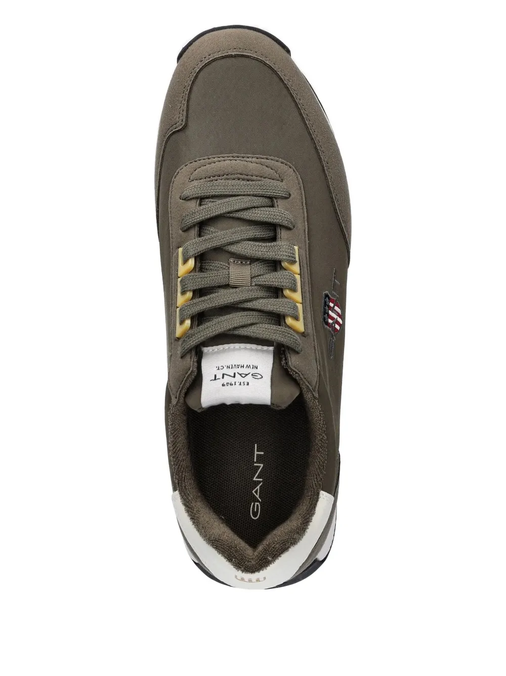 Gant Logo-patch Suede Sneakers In Green
