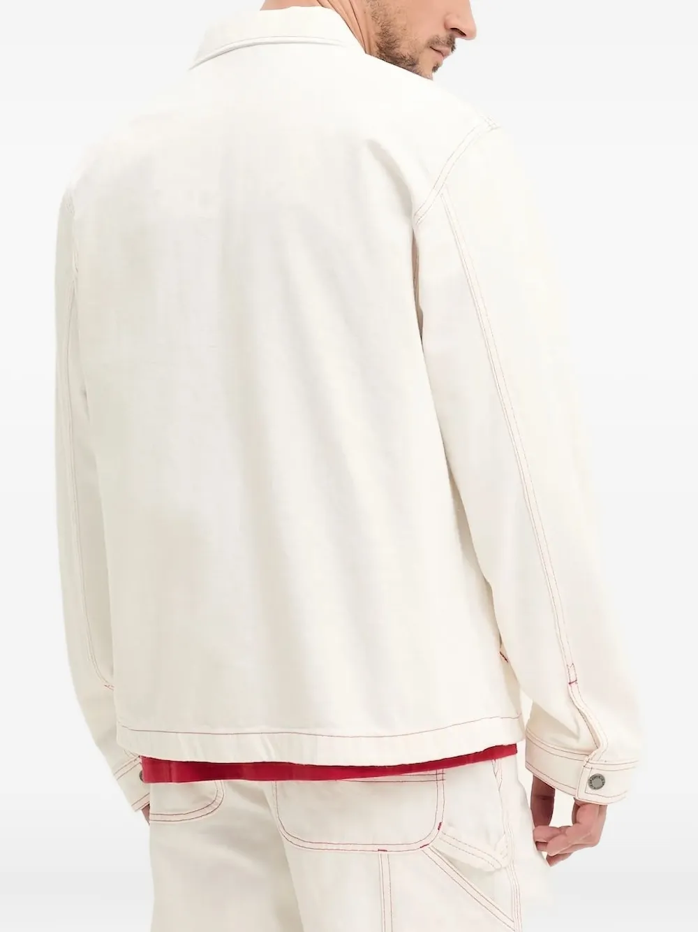 DICKIES Jack met contrasterend stiksel en logopatch Beige
