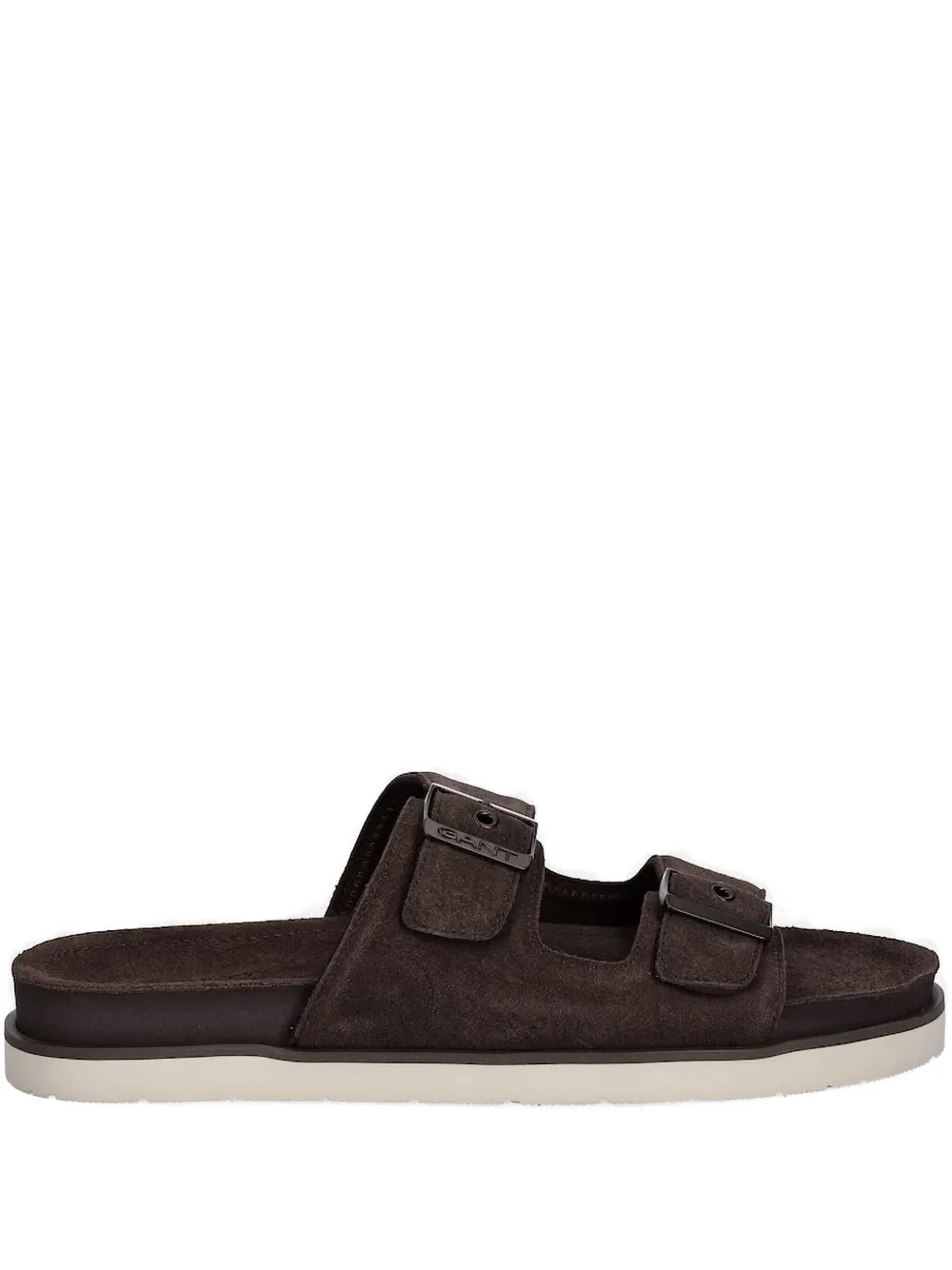 Gant double-buckle suede sandals Brown
