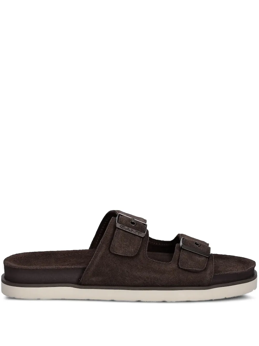 Gant double-buckle suede sandals Brown