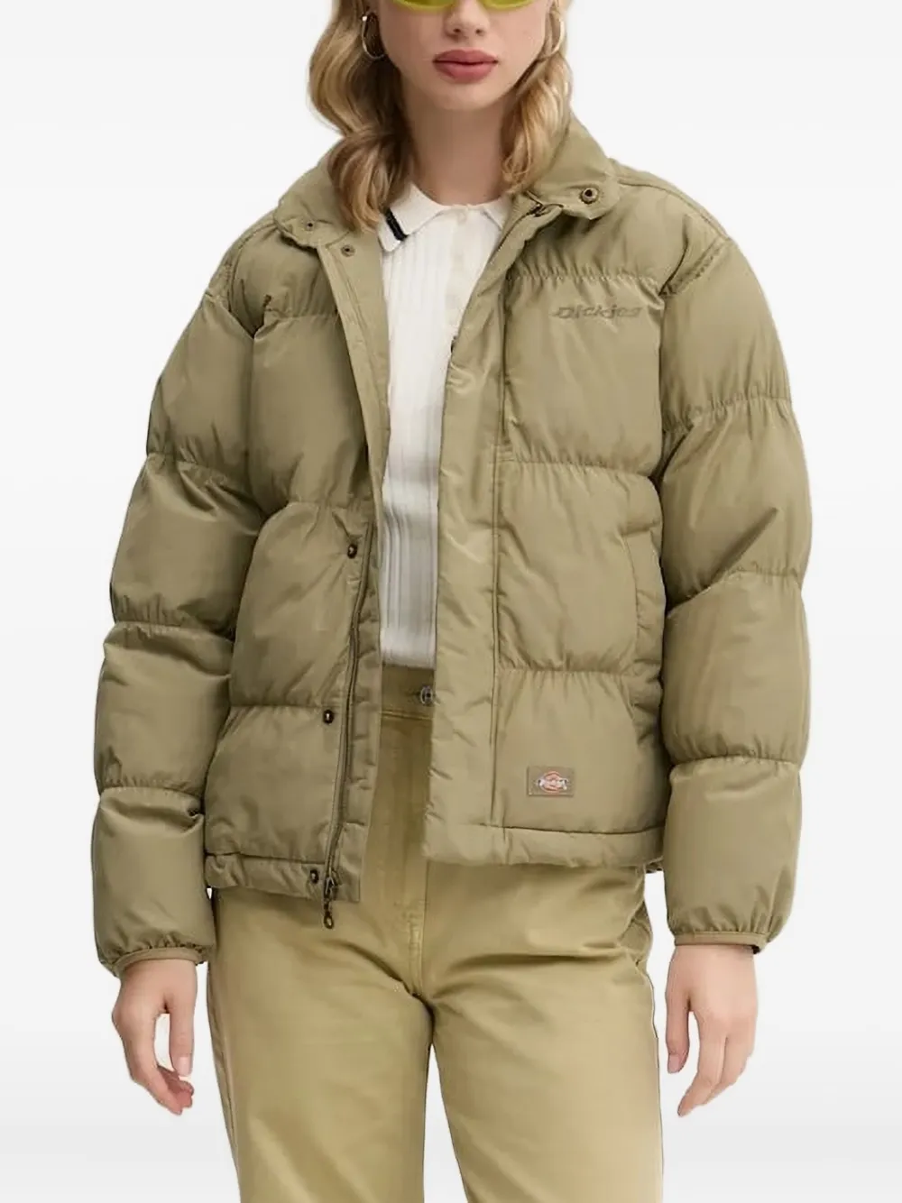 DICKIES quilted puffer jacket Groen