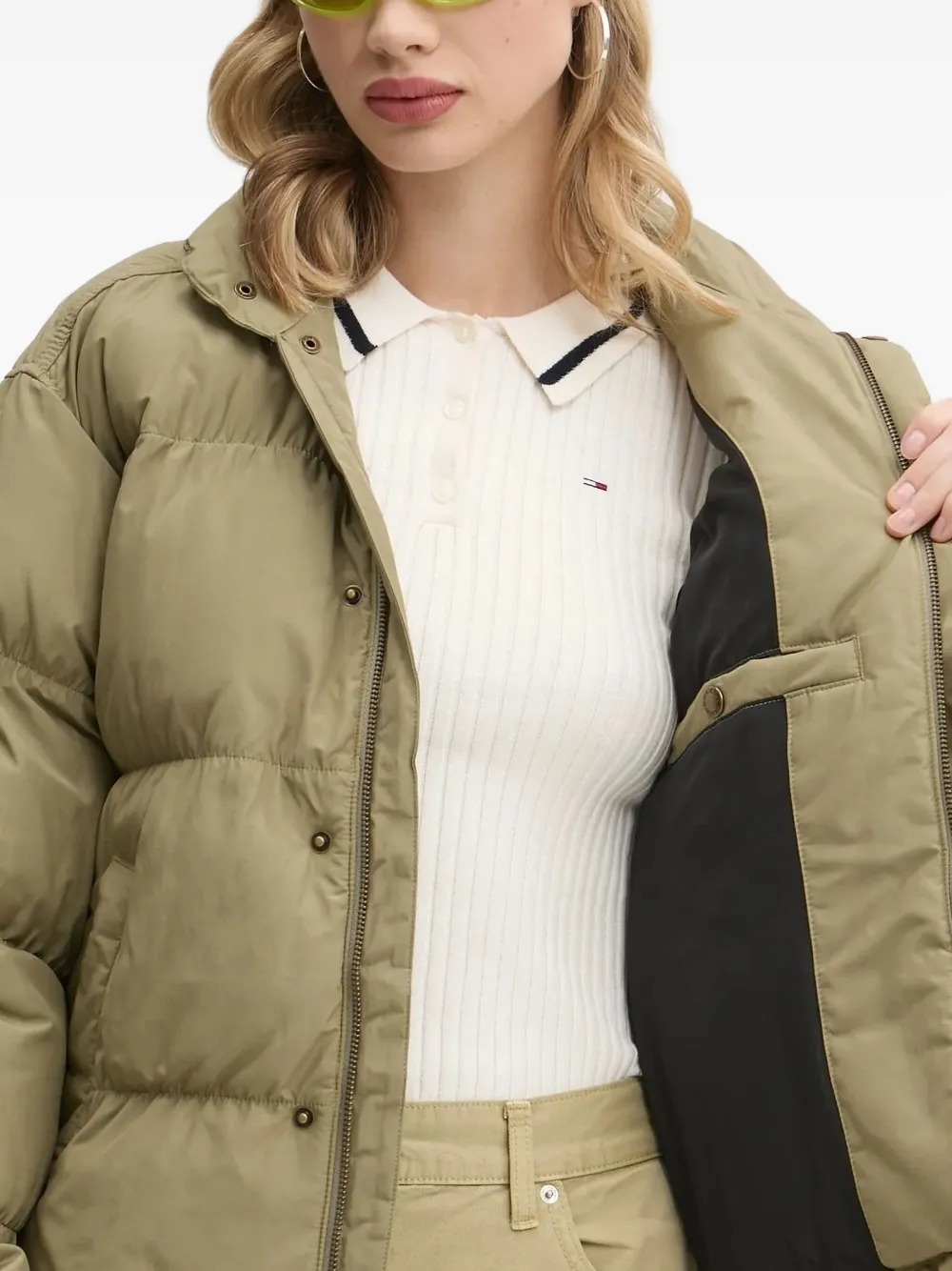 DICKIES quilted puffer jacket Groen