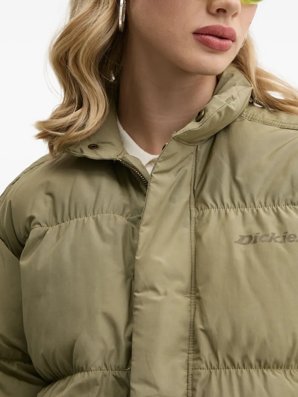 DICKIES quilted puffer jacket Groen