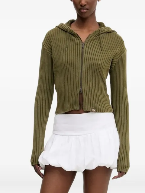 DICKIES hooded ribbed cardigan