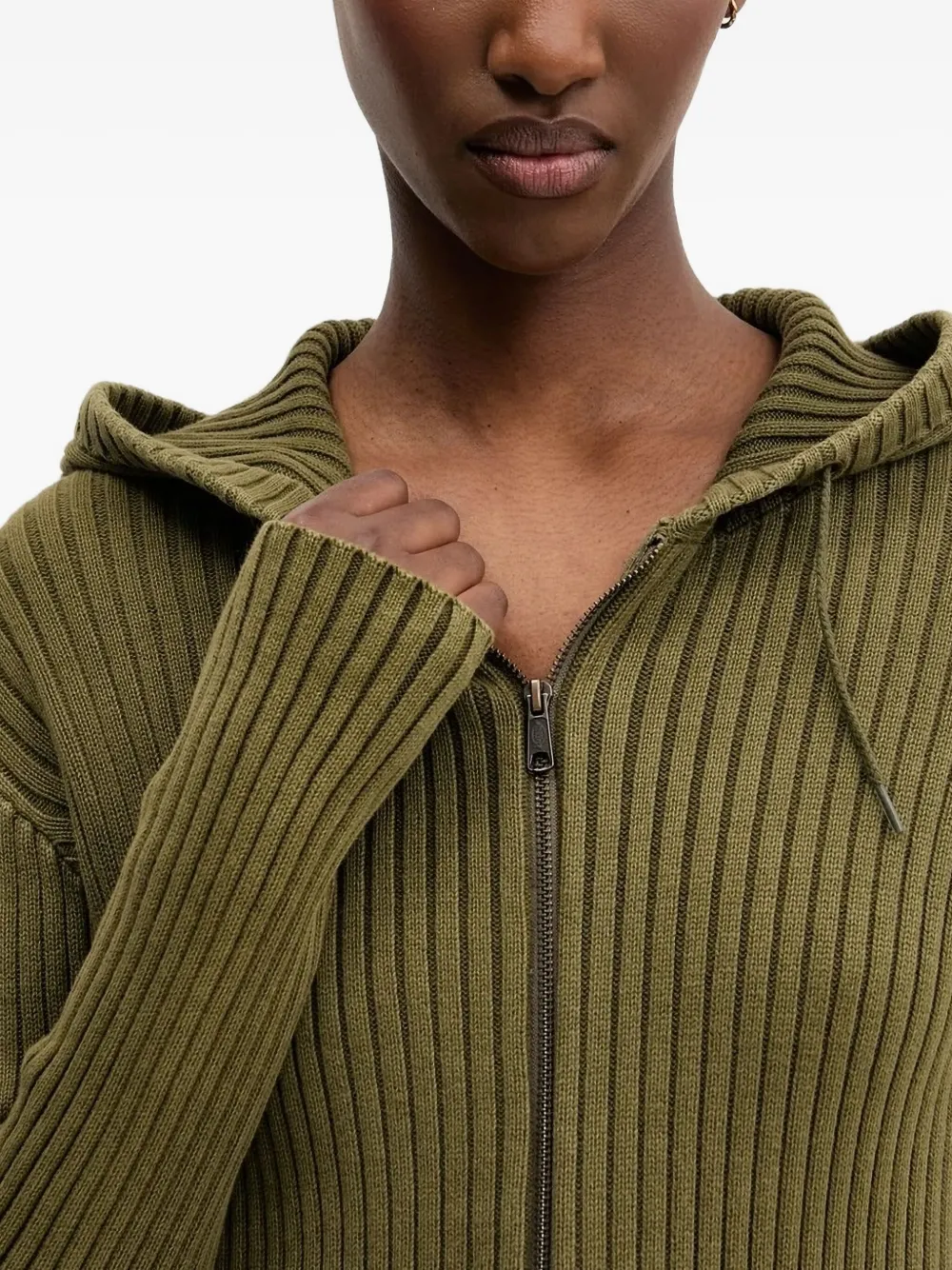 DICKIES Geribbeld vest met capuchon Groen