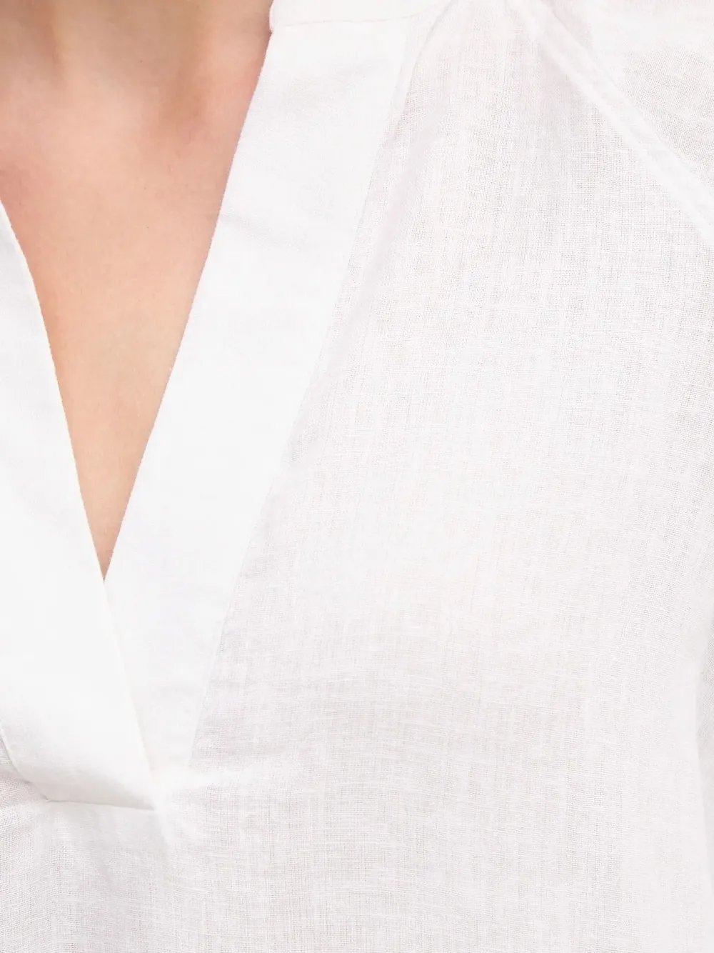 Gant V-neck Blouse In White
