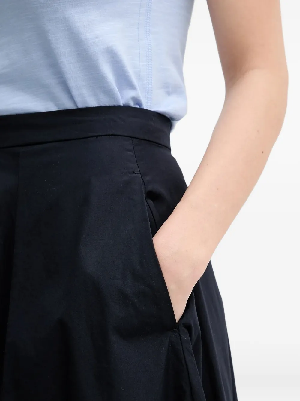 Gant Midi-plooirok Blauw