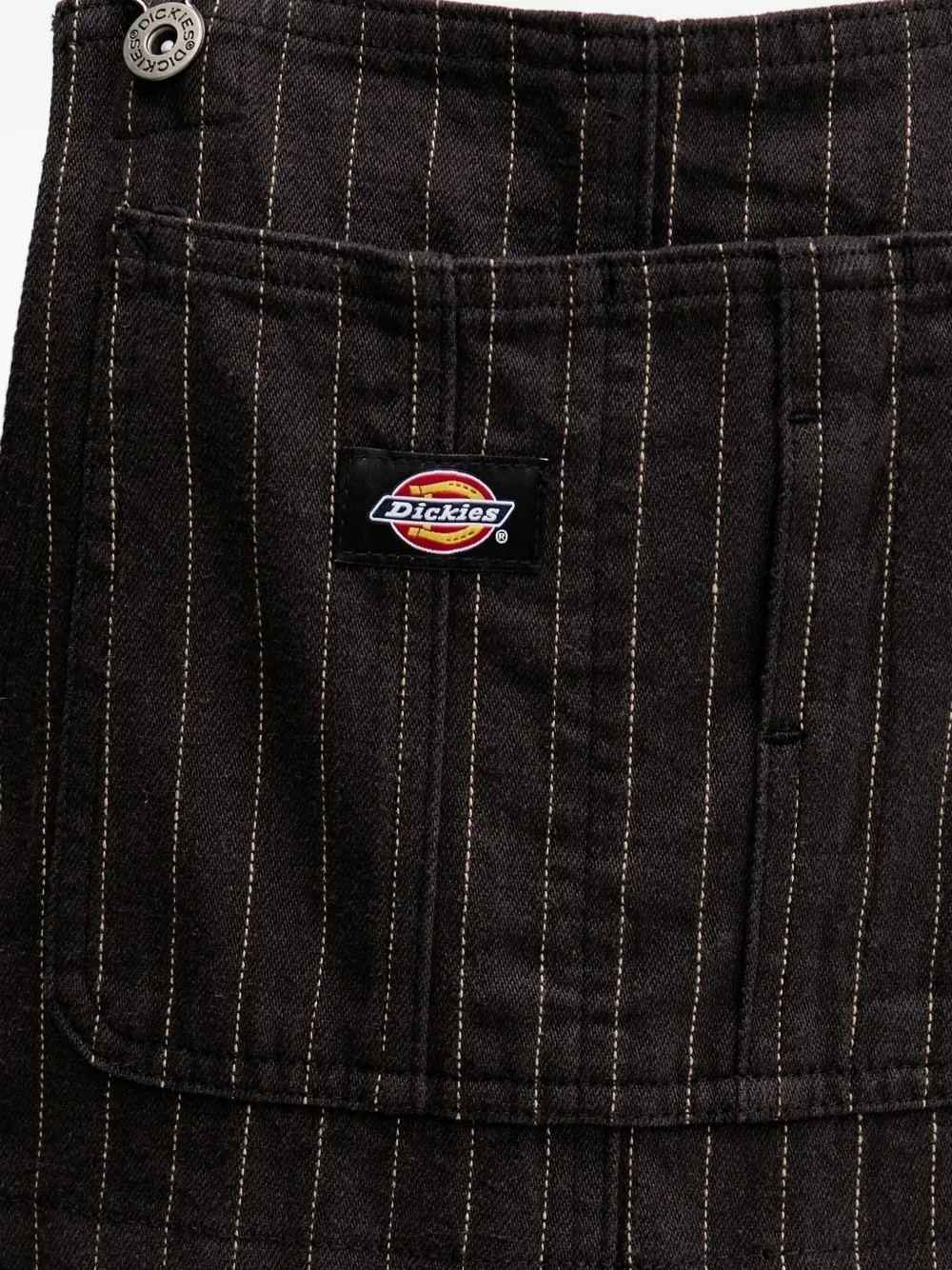 DICKIES Katoenen tuinbroek met krijtstreep Zwart