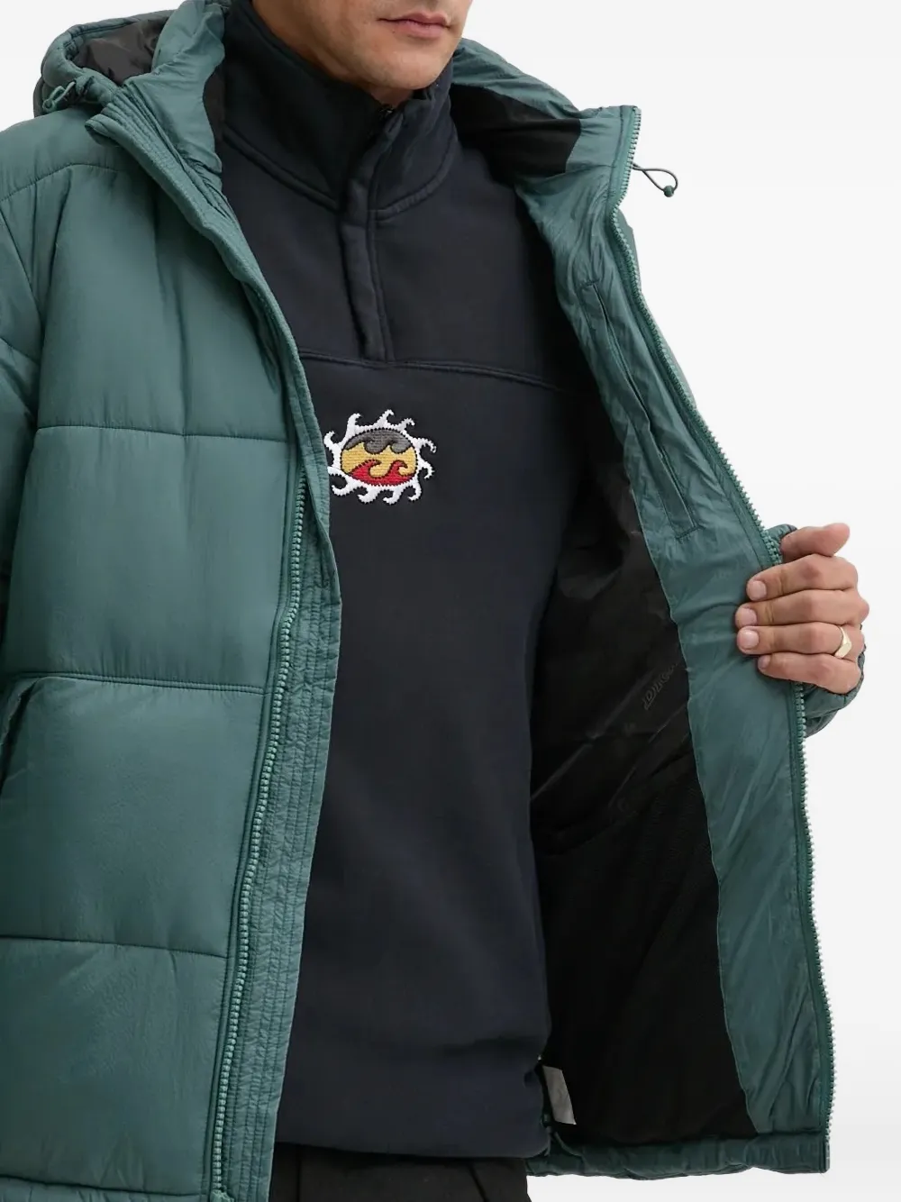 DICKIES Gewatteerd donsjack met capuchon Groen