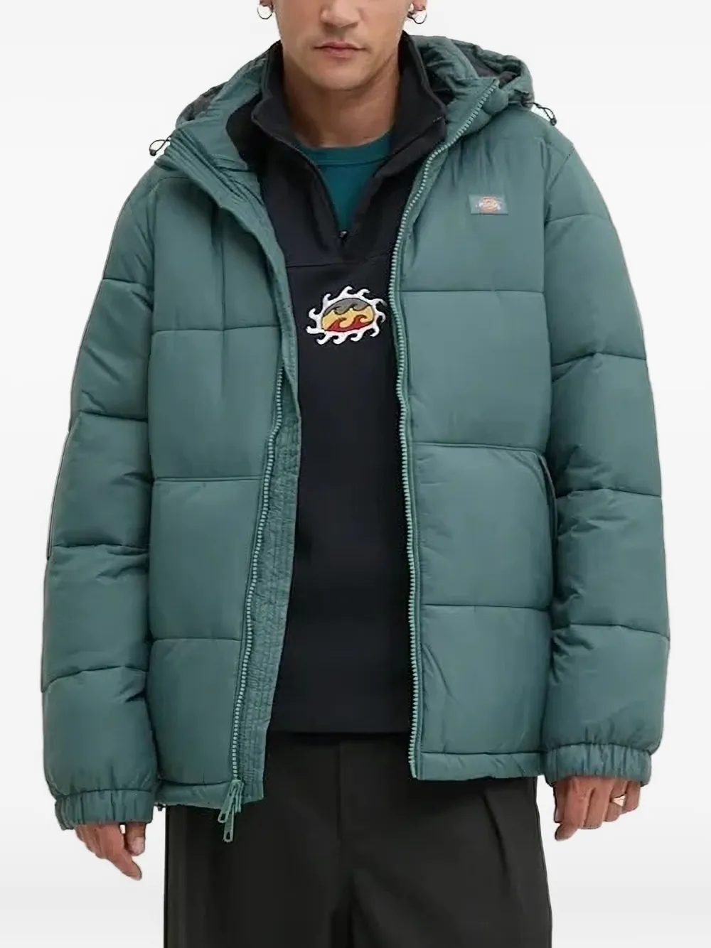 DICKIES Gewatteerd donsjack met capuchon Groen