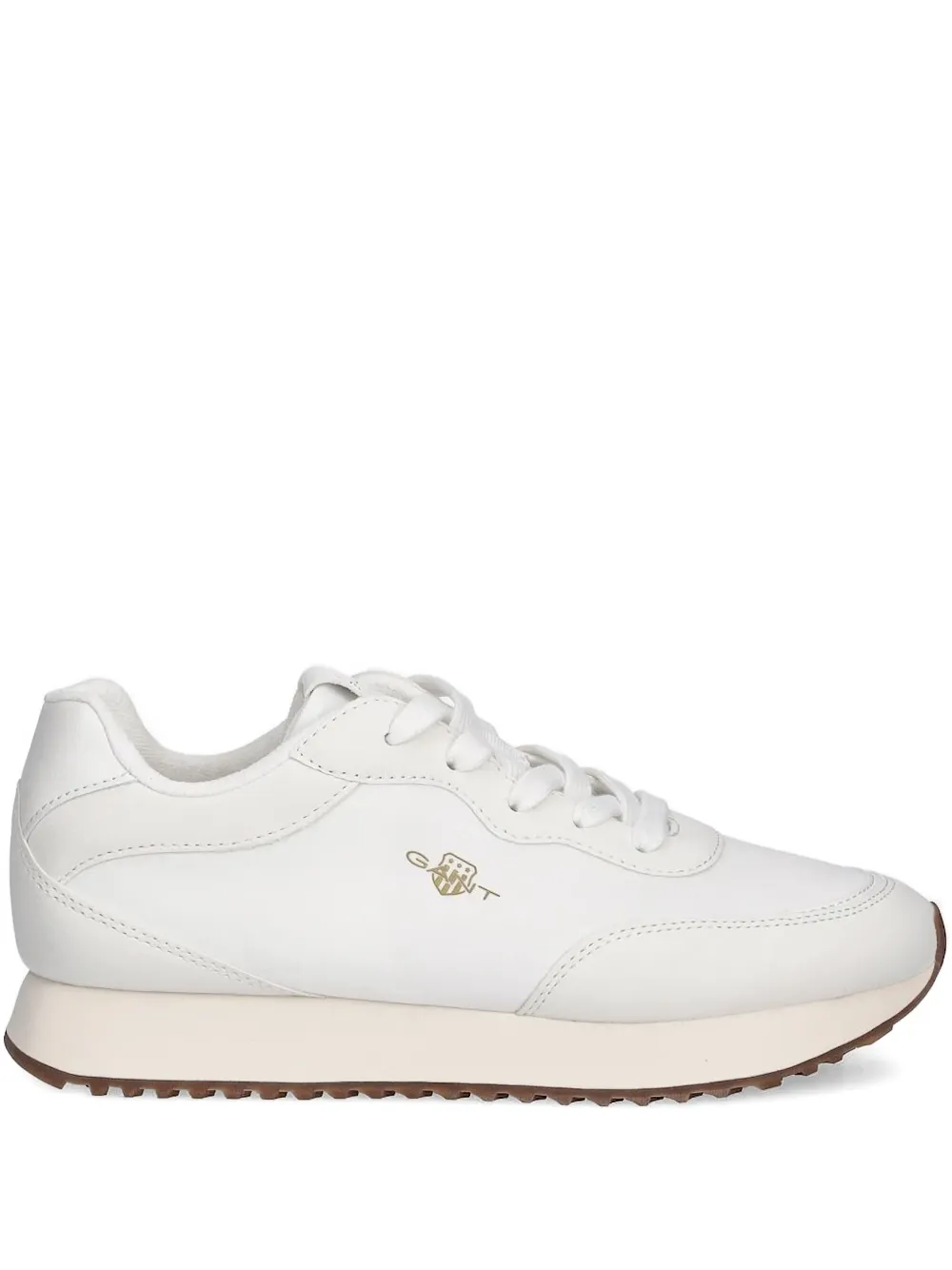 Gant leather logo lace-up sneakers White