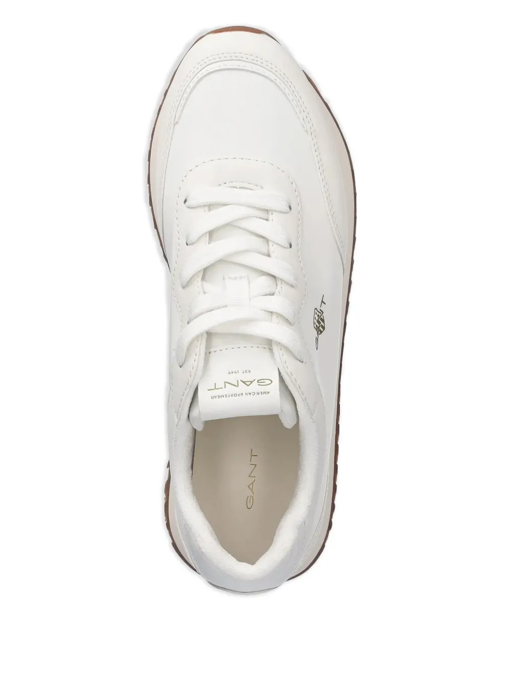 Gant leather logo lace-up sneakers White