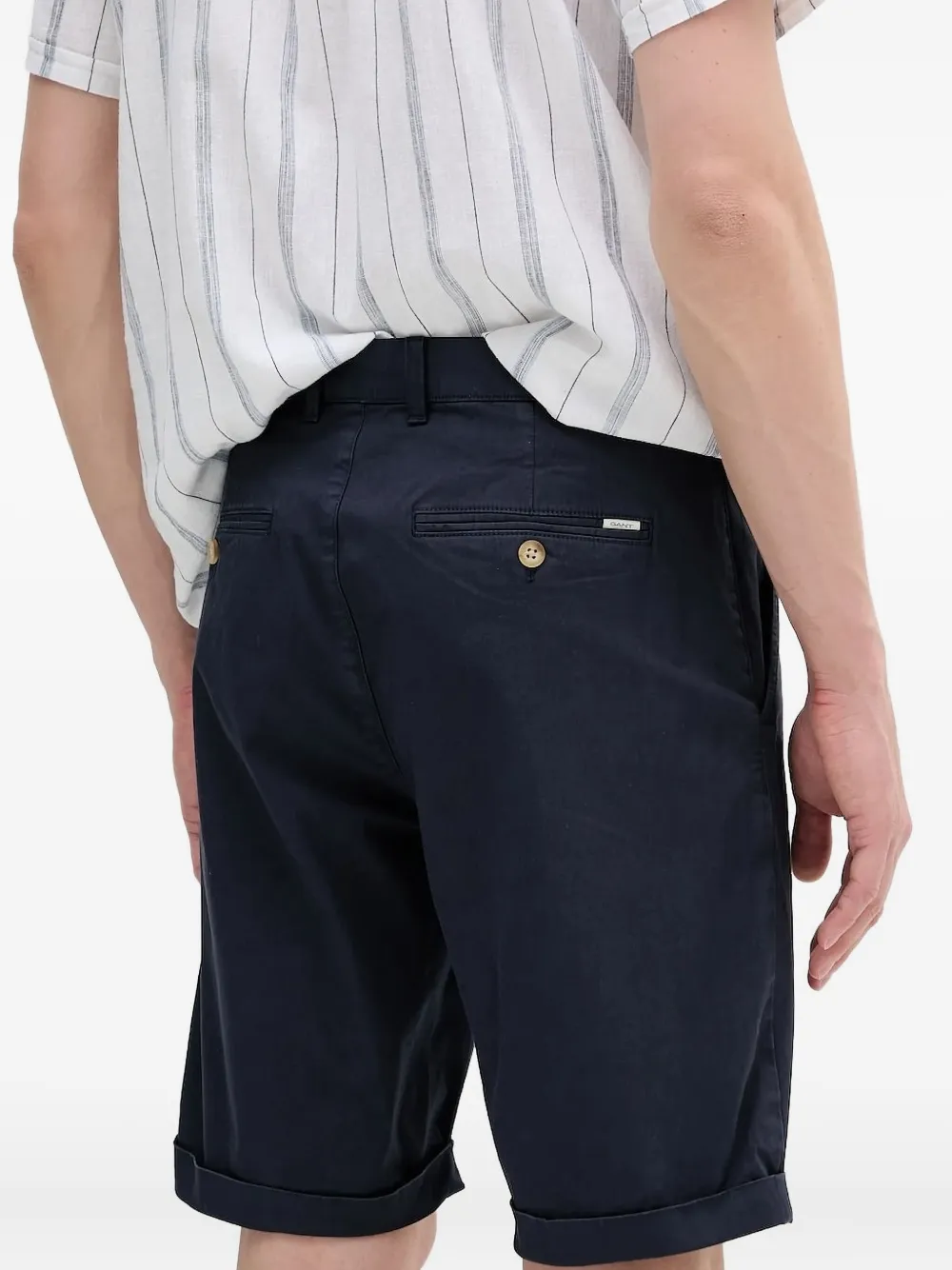 Gant Chino shorts met knoopsluiting - Blauw