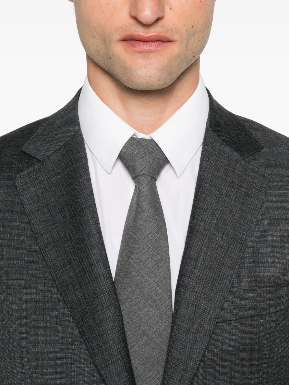 Canali Geruit wollen pak Grijs