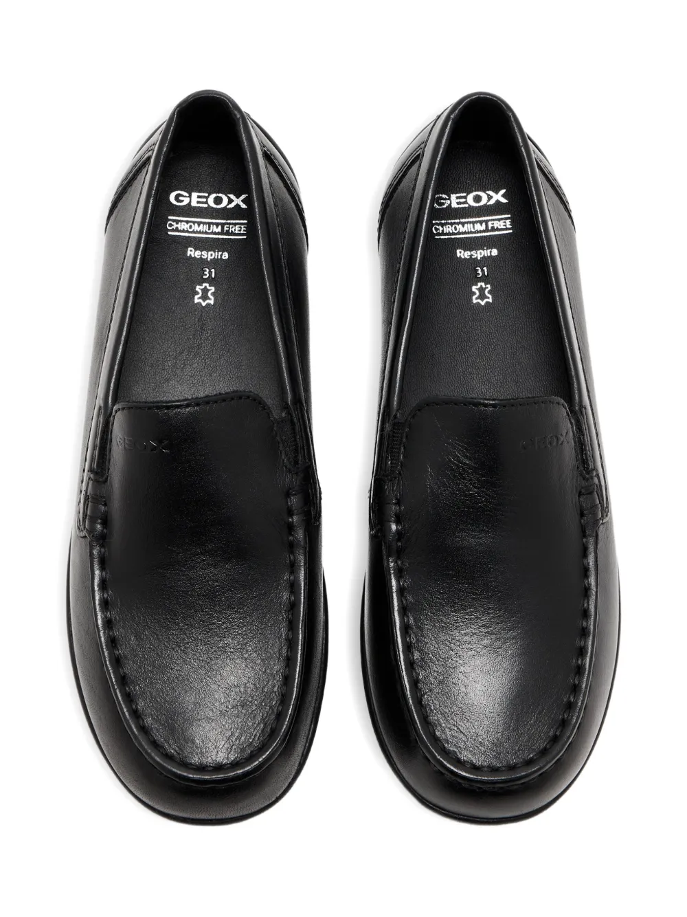 Geox Kids leather mocassins Black