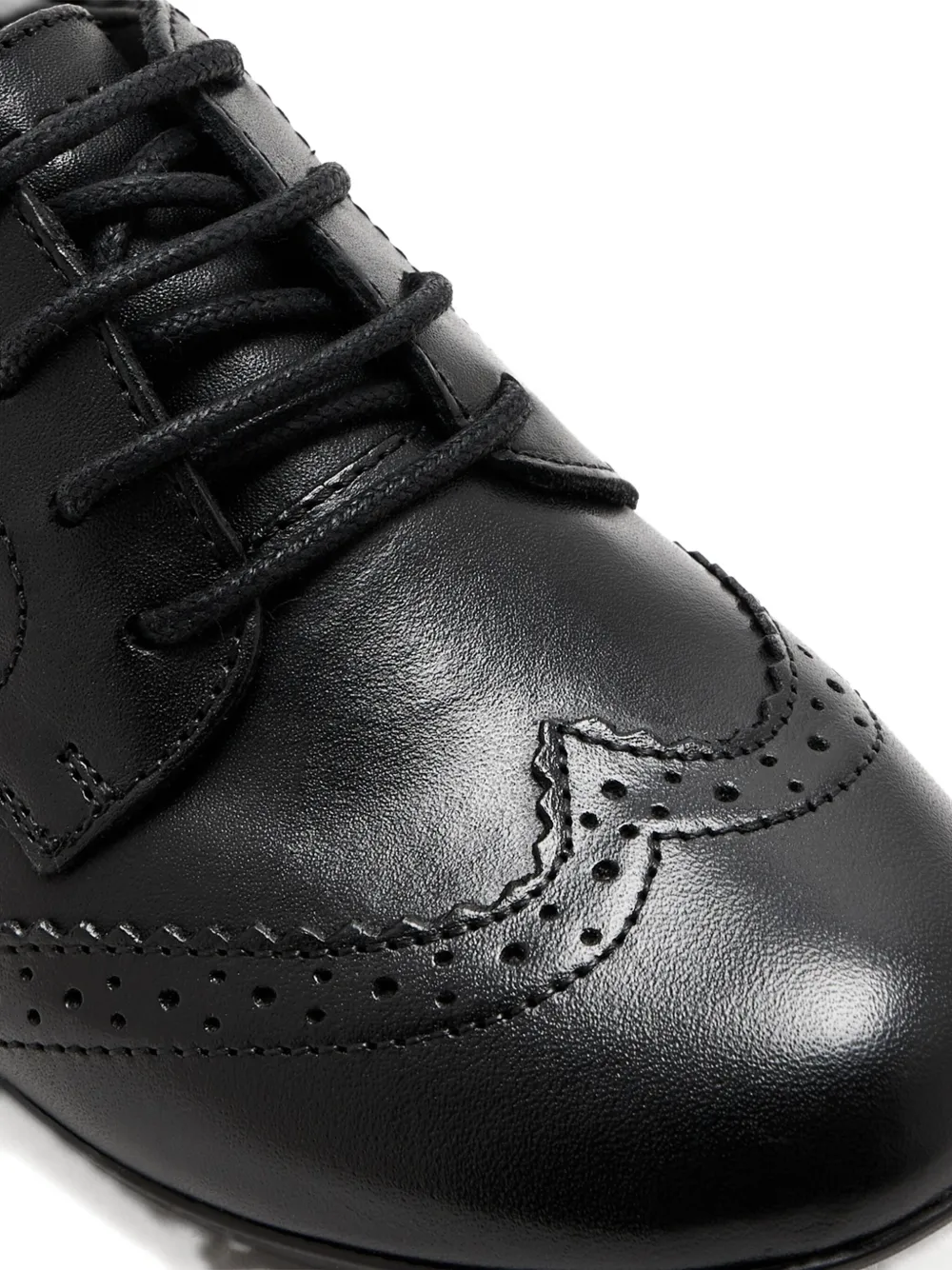 Geox Pliè Lace-up Brogue Shoes In Black