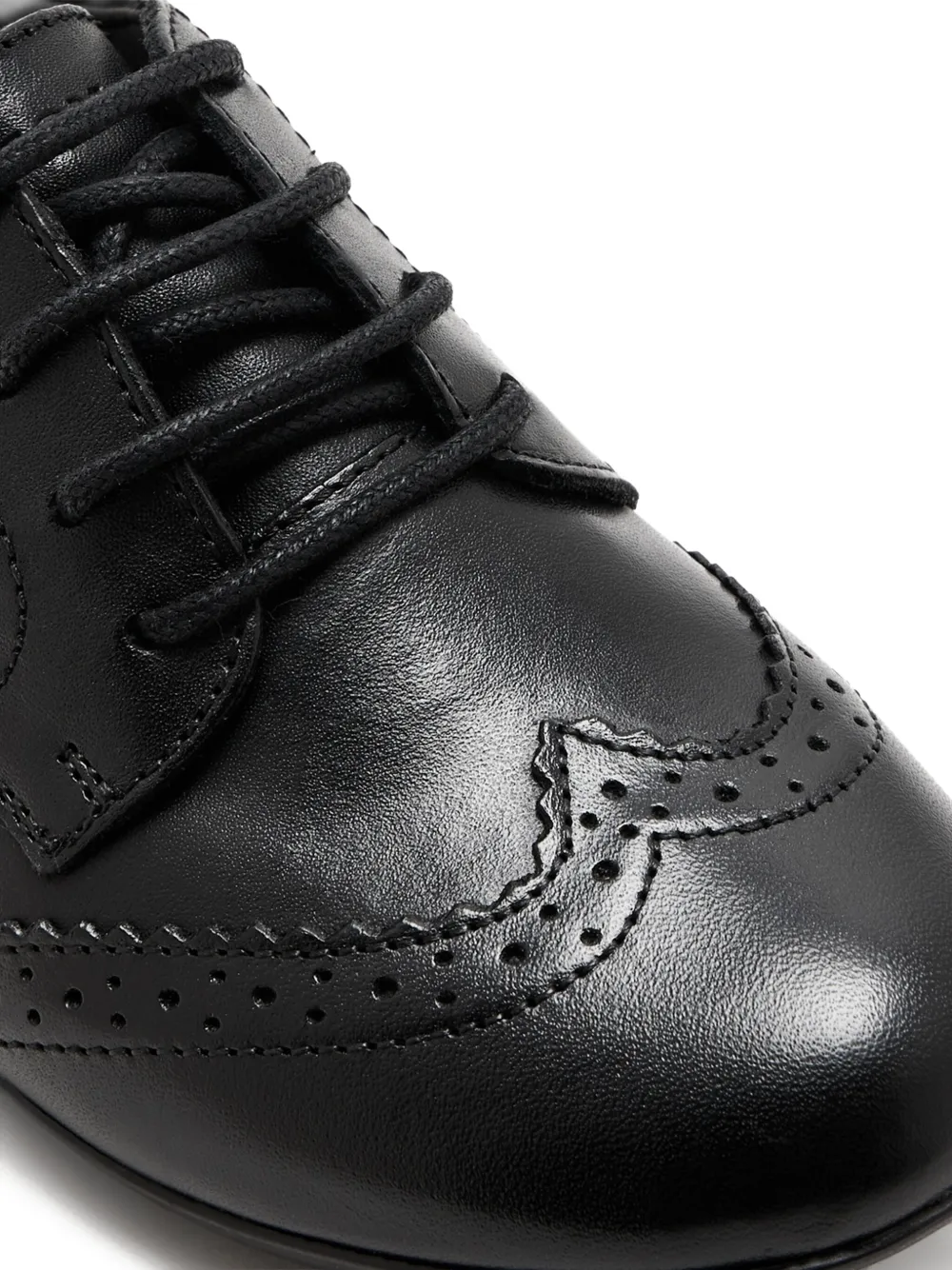 Geox Kids Pliè lace-up brogue shoes Black