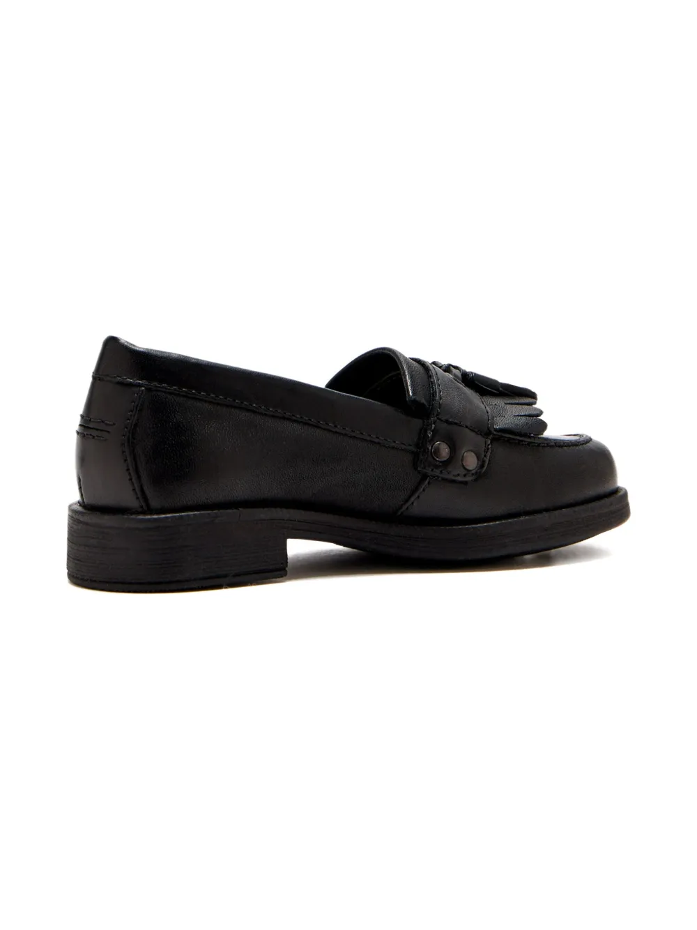 Geox Kids Agata tassel-embellished studded loafers Black