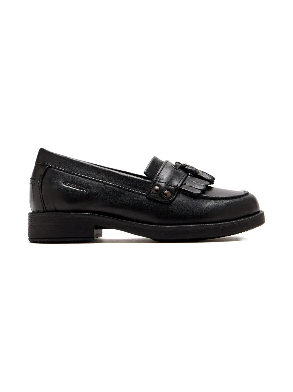 Geox Kids Agata tassel-embellished studded loafers Black