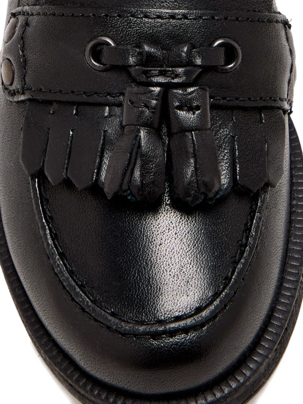 Geox Kids Agata tassel-embellished studded loafers Black