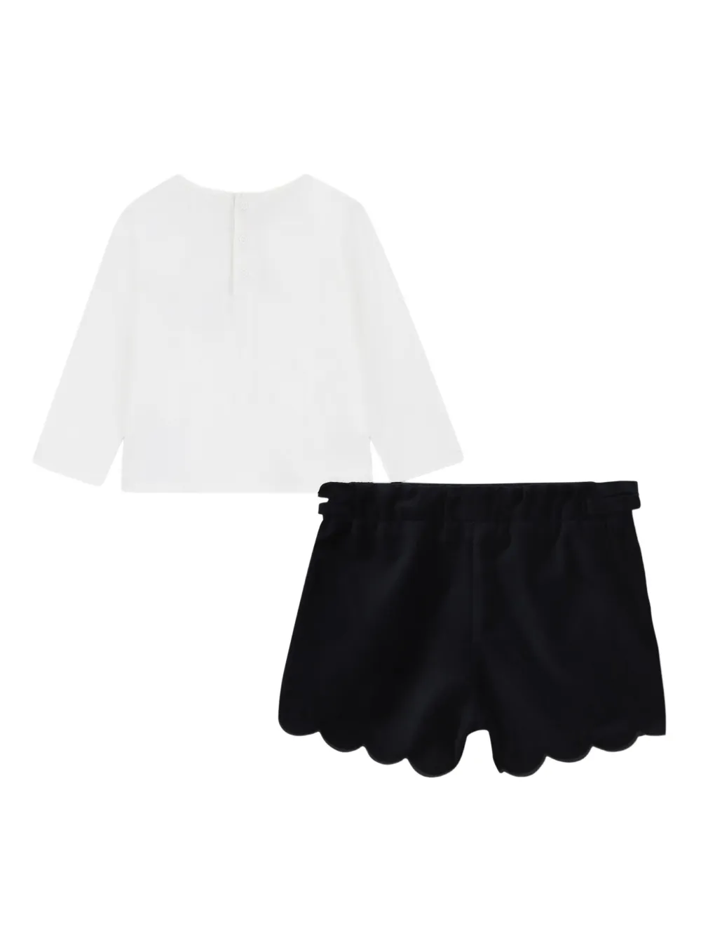 Chloé Kids scalloped shorts set | Baby T-Shirts | Image 2