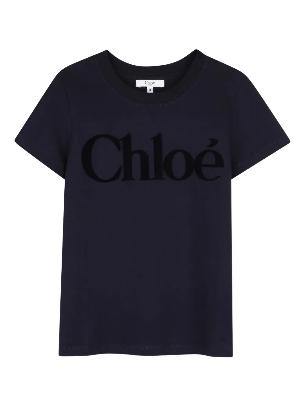 Chloé Kids logo short-sleeved t-shirt | Blue | Image 1