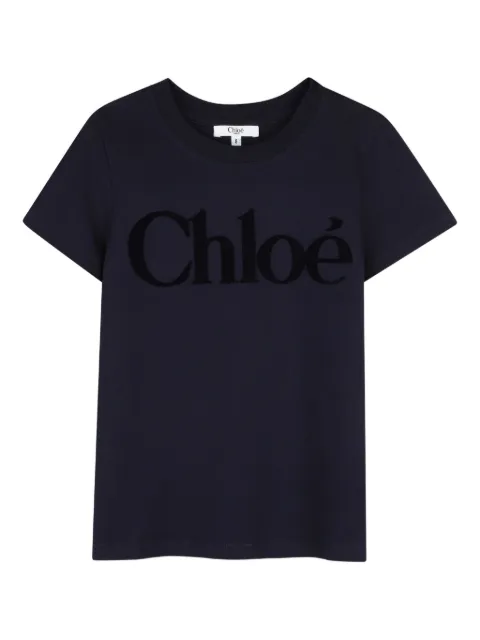 Chloé Kids Camiseta mangas curtas com logo