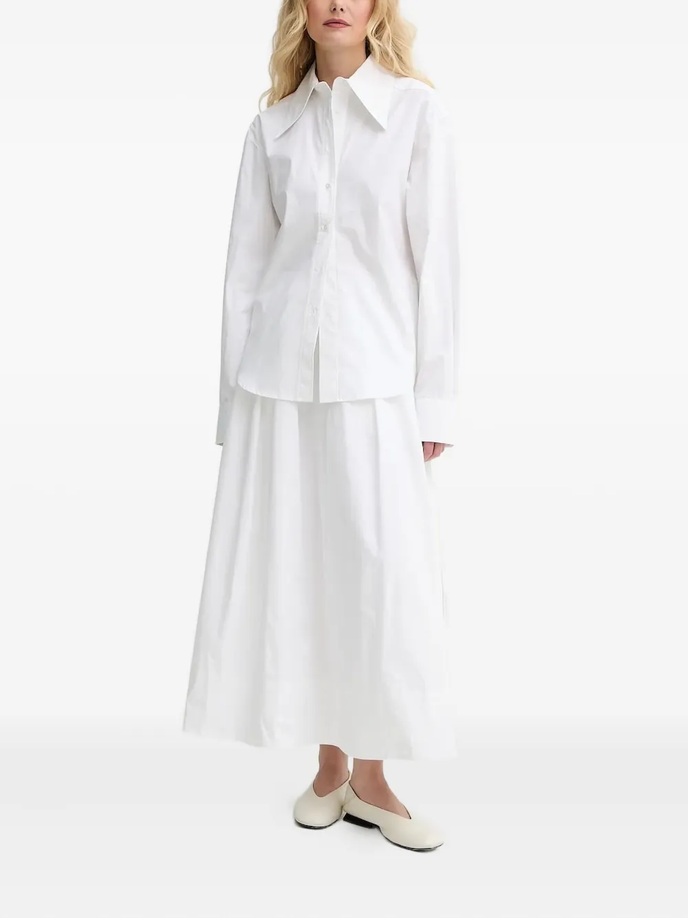 HERSKIND Blouse met oversized kraag Wit