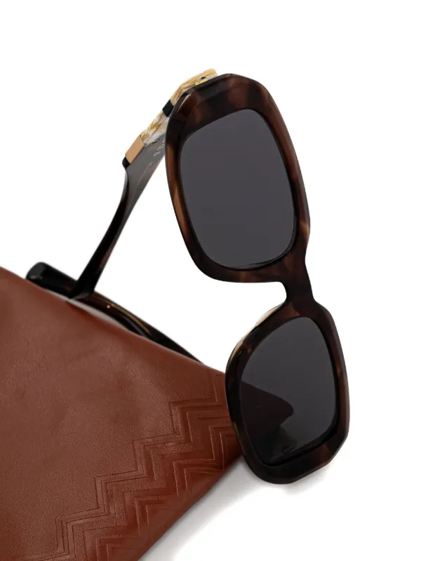MISSONI EYEWEAR Tortoiseshell Rectangle Sunglasses | Brown 