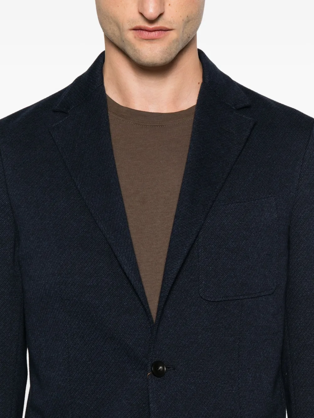 Canali Blazer met opgestikte zak en twee knopen Blauw