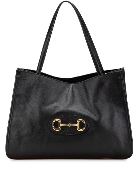 Gucci Pre-Owned 2000-2015 Medium Leather Horsebit 1955 tote bag